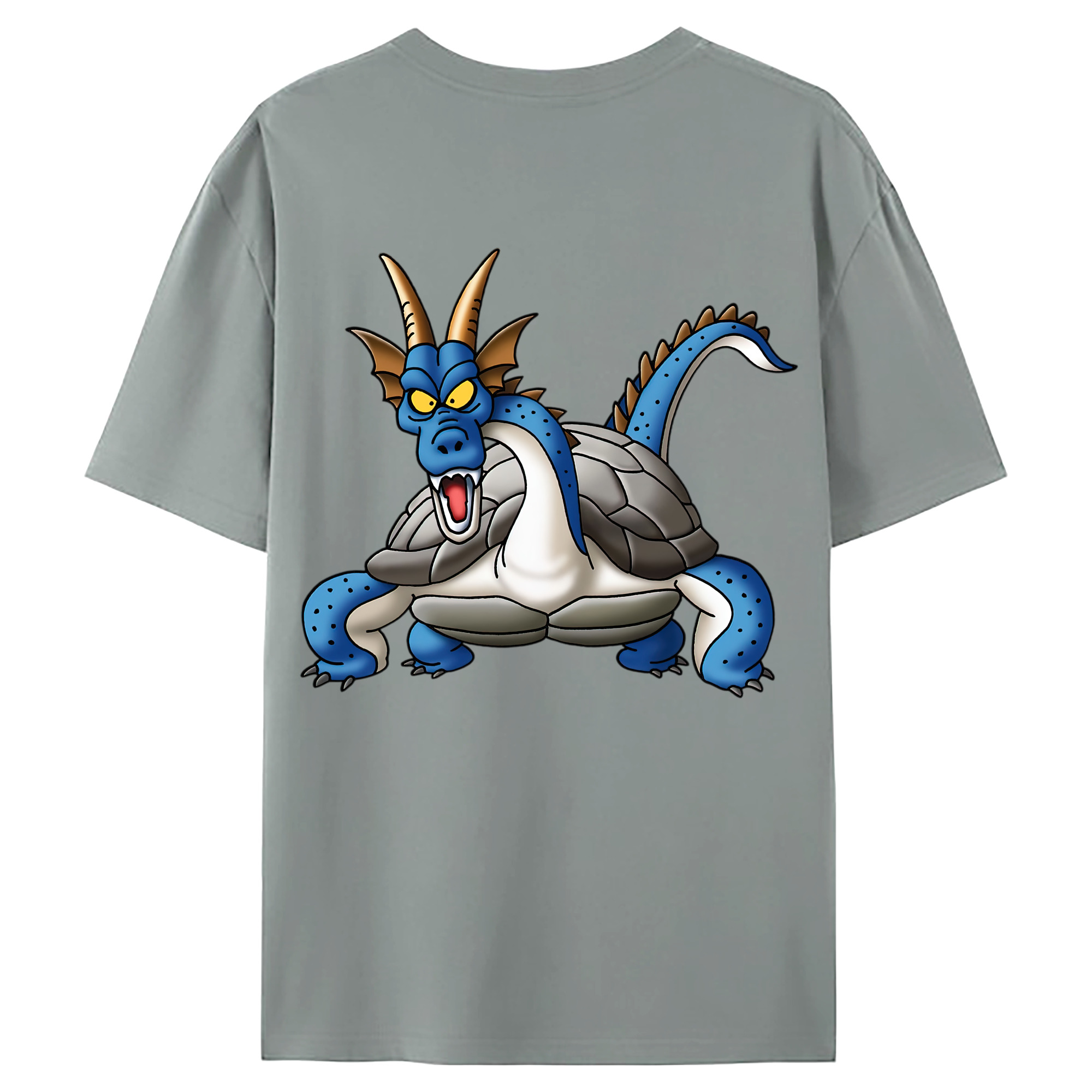 （画像用） ドラゴンクエスト Doragon Kuesuto Dragon Quest 綿100％ メンズ半袖Tシャツ（バックプリント） 通気性